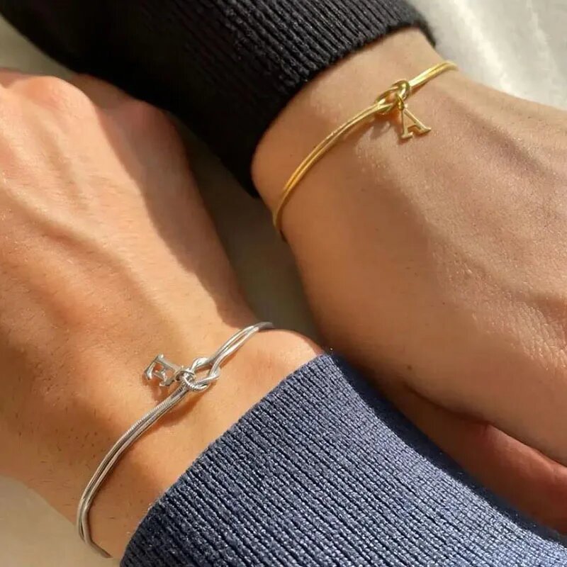 Bracciale con nodo d'amore e lettere - My kingdom