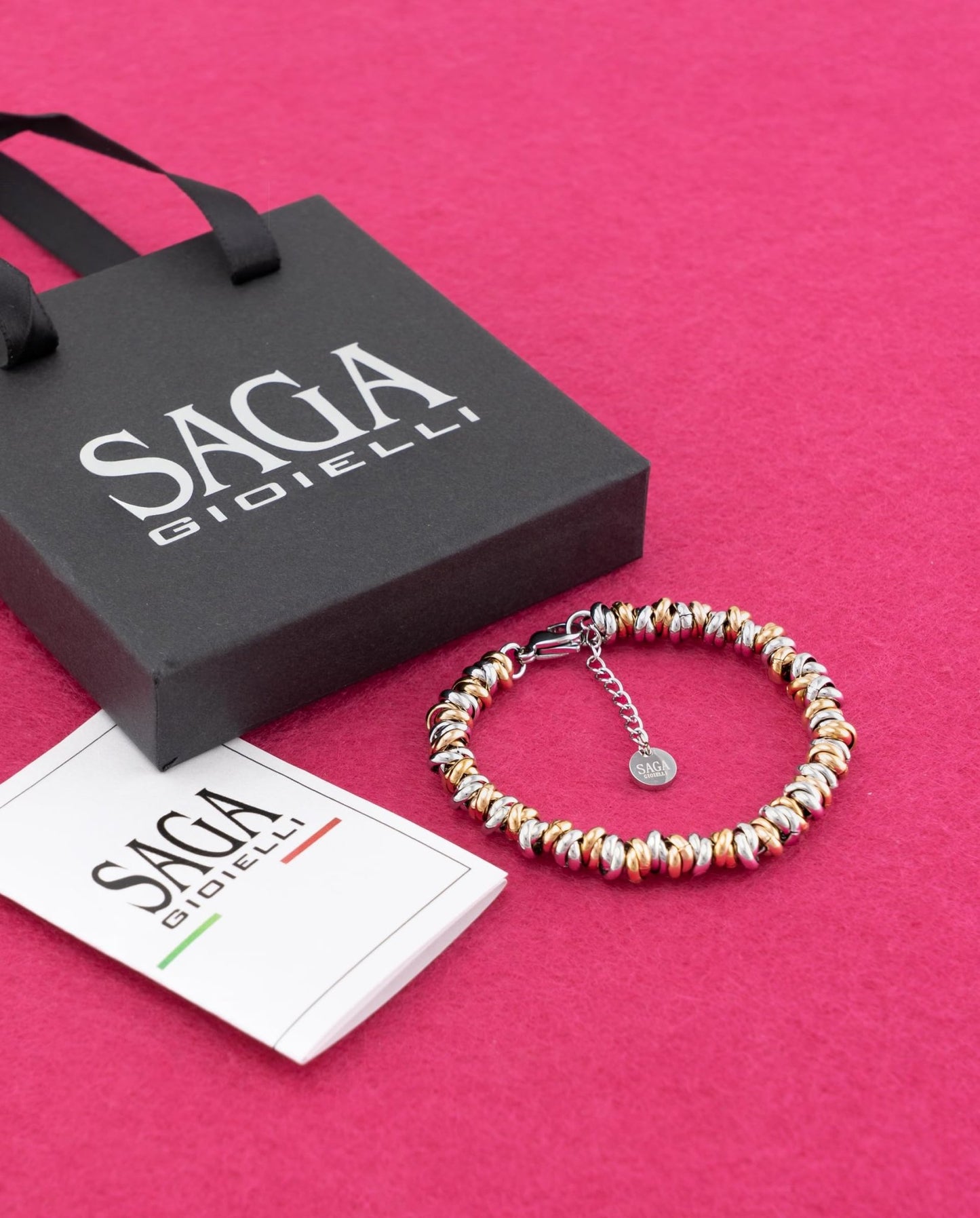 Bracciale da donna in acciaio intrecciato con nodi - My kingdom