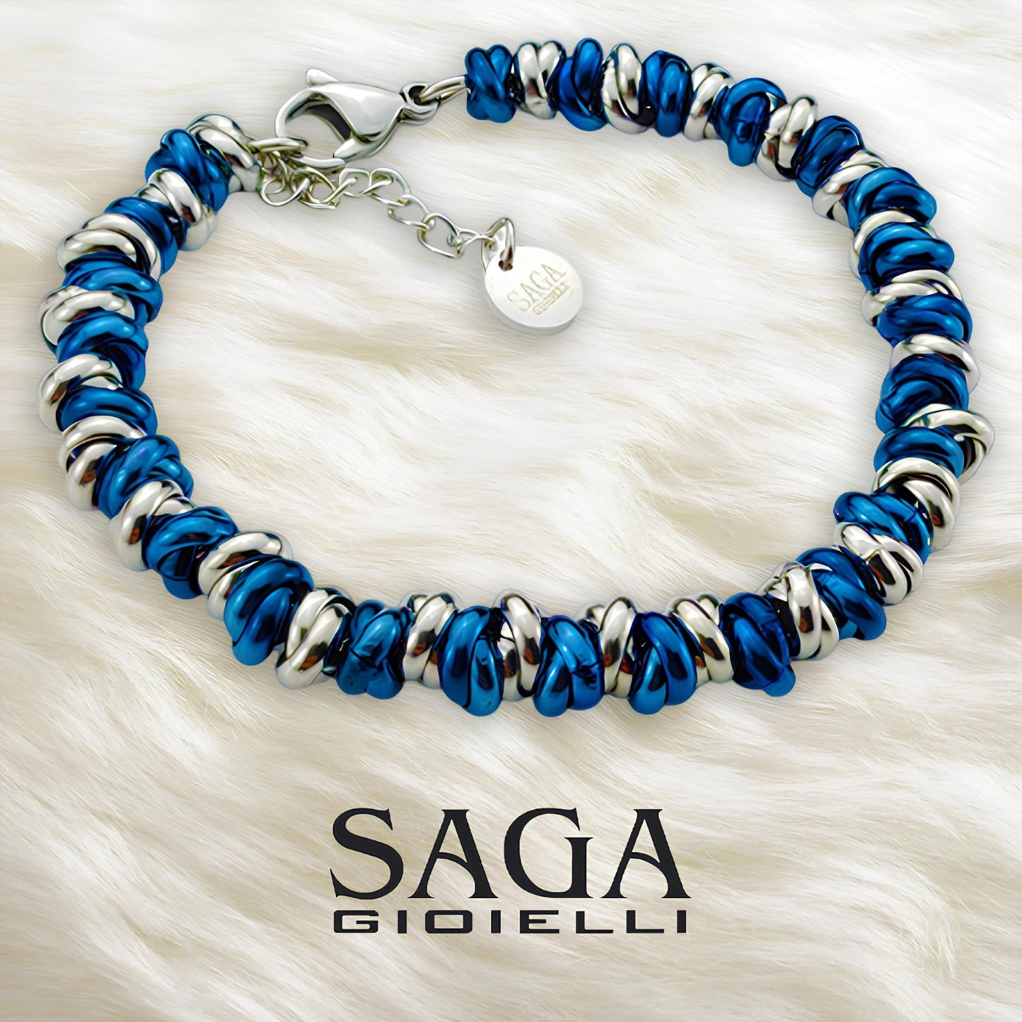 Bracciale da donna in acciaio intrecciato con nodi - My kingdom