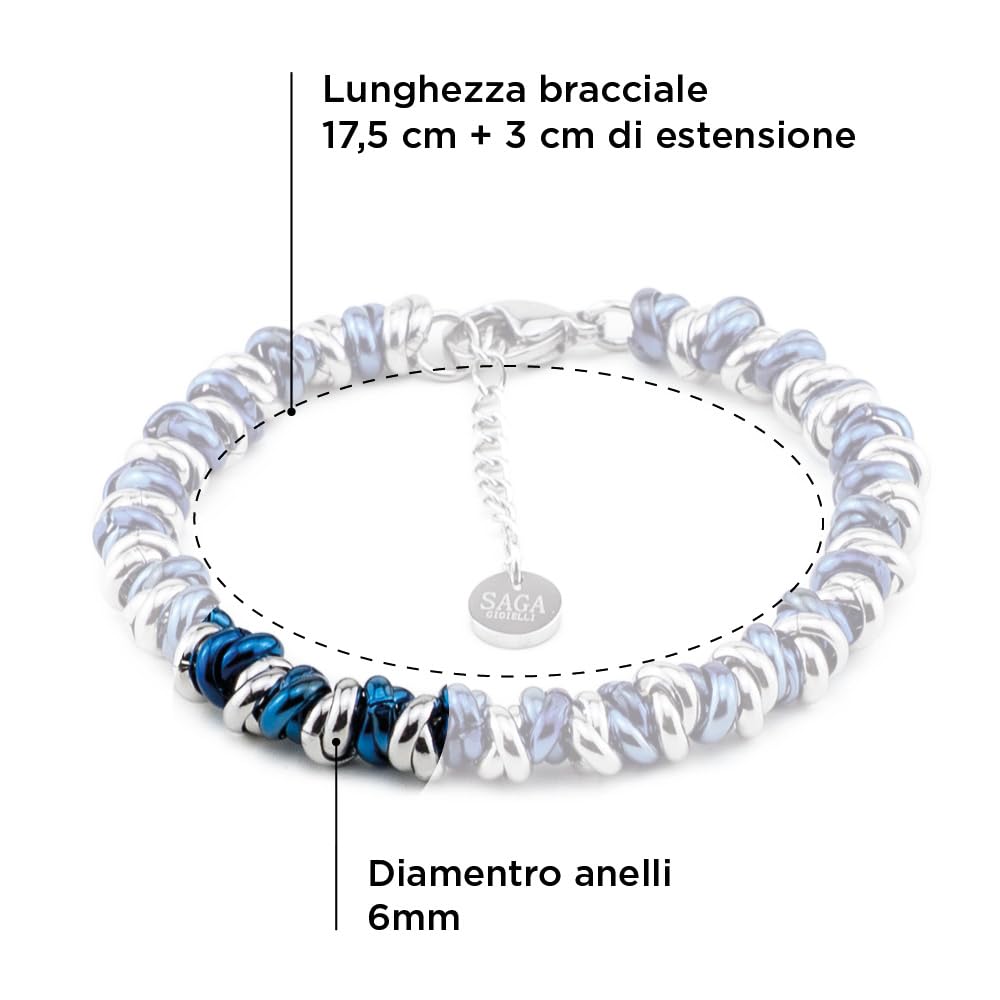 Bracciale da donna in acciaio intrecciato con nodi - My kingdom