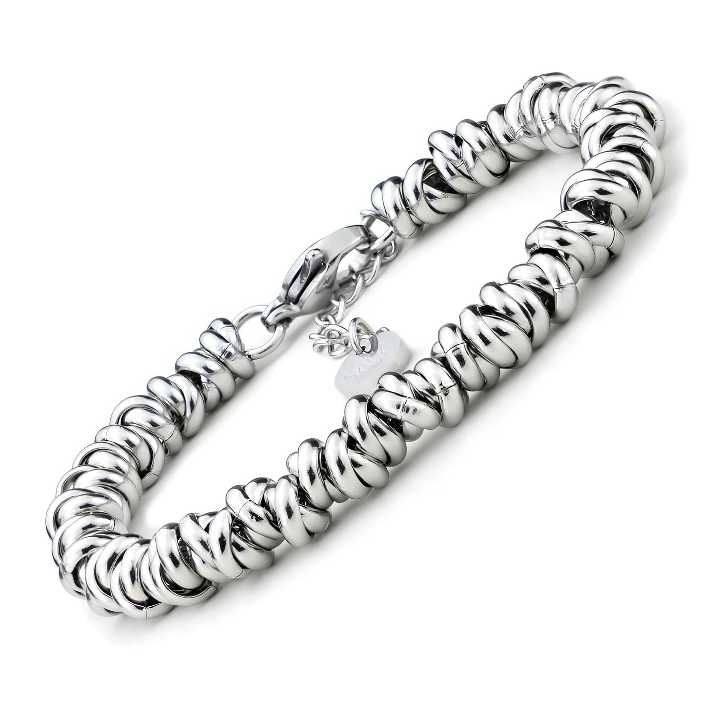 Bracciale da donna in acciaio intrecciato con nodi - My kingdom