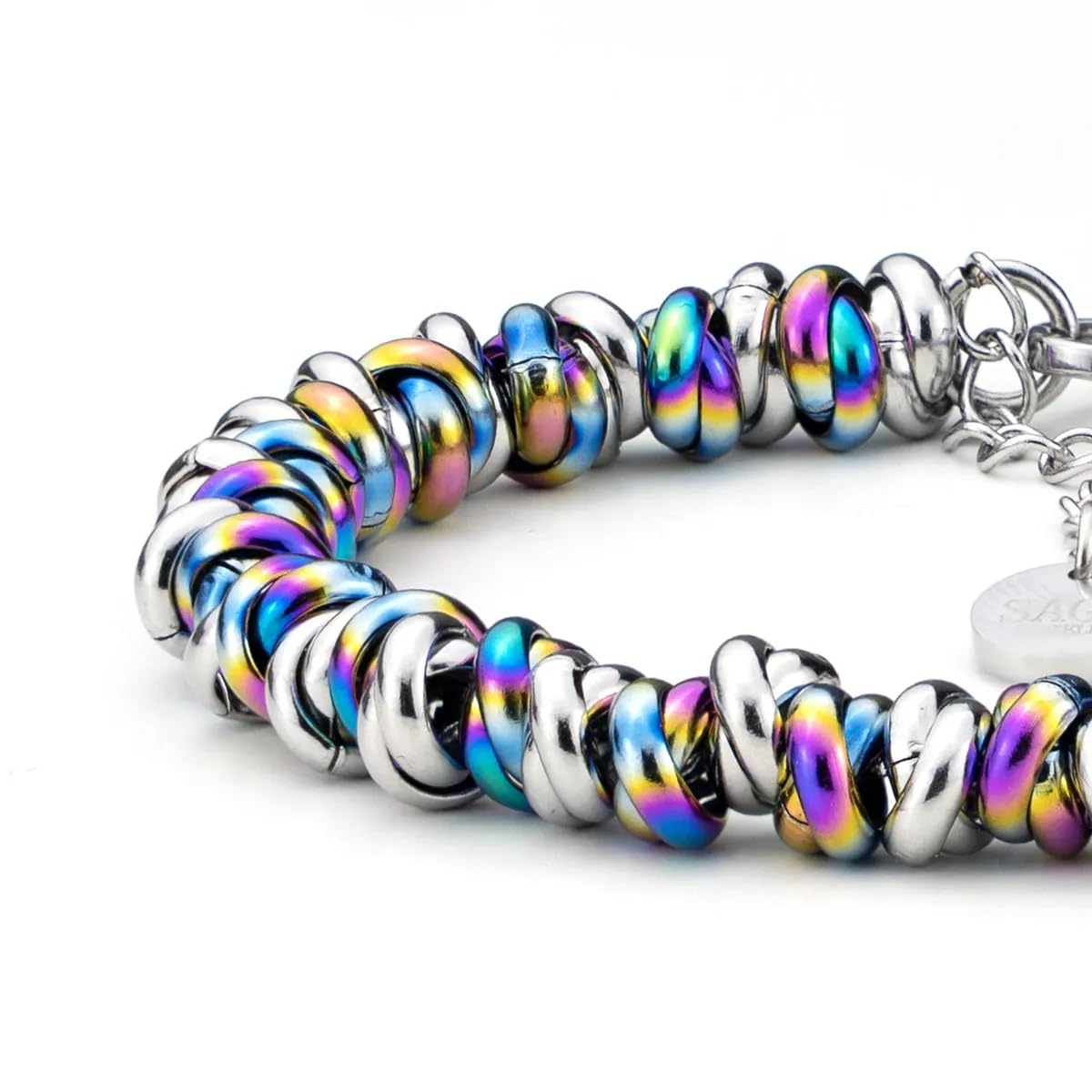 Bracciale da donna in acciaio intrecciato con nodi - My kingdom