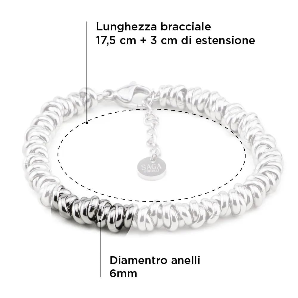Bracciale da donna in acciaio intrecciato con nodi - My kingdom