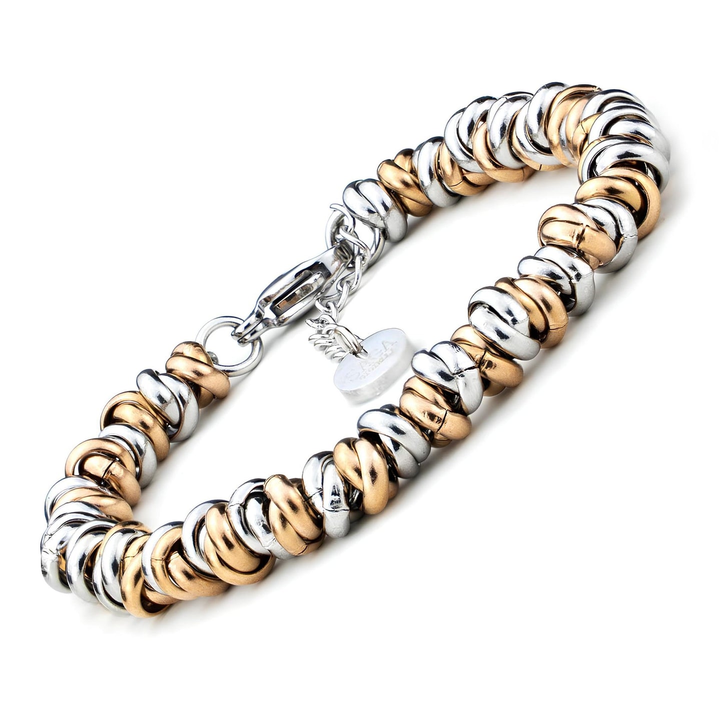Bracciale da donna in acciaio intrecciato con nodi - My kingdom