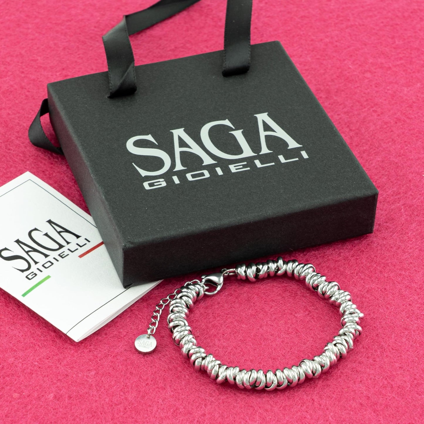 Bracciale da donna in acciaio intrecciato con nodi - My kingdom