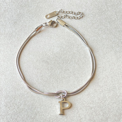 Bracciale con nodo d'amore e lettere - My kingdom