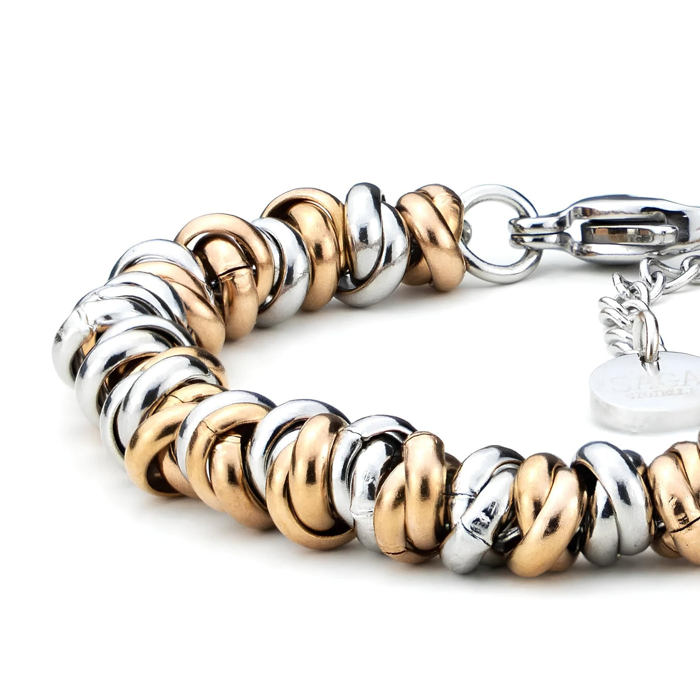 Bracciale da donna in acciaio intrecciato con nodi - My kingdom