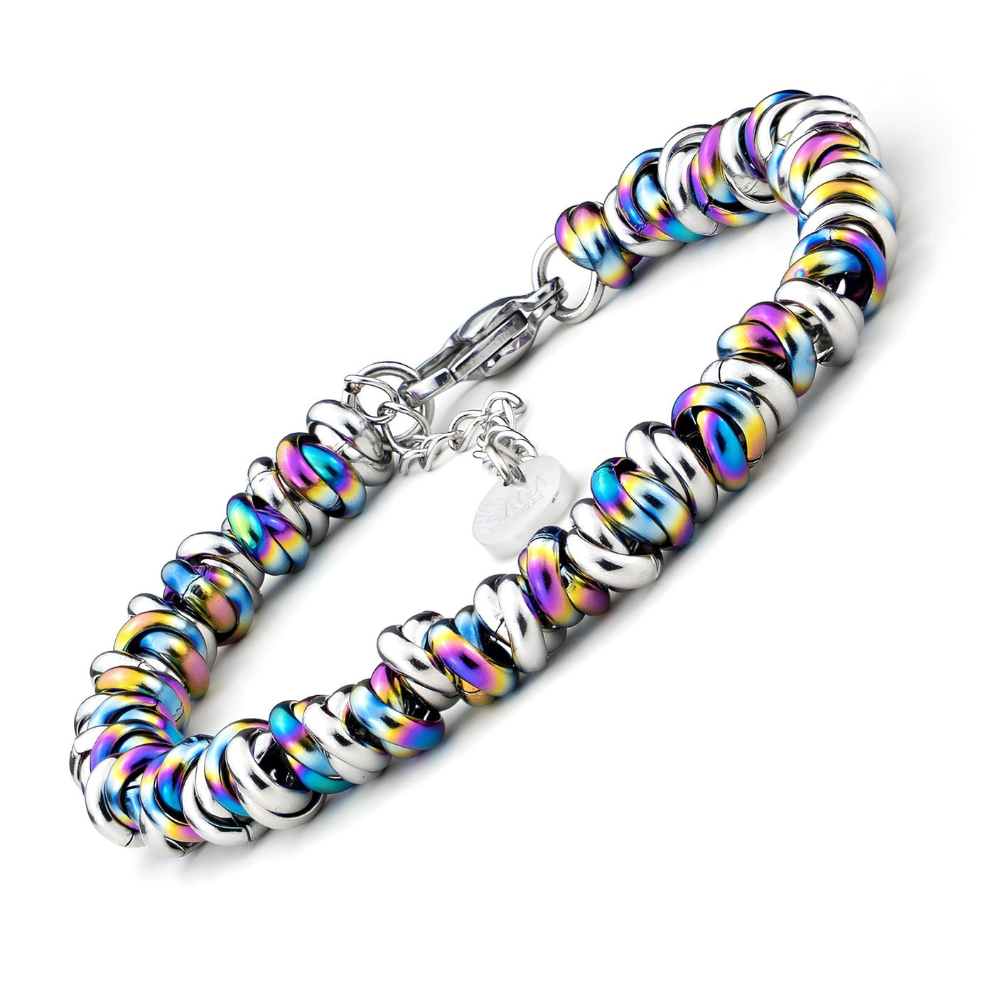 Bracciale da donna in acciaio intrecciato con nodi - My kingdom