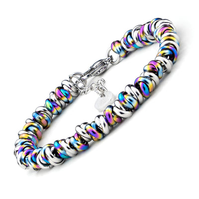 Bracciale da donna in acciaio intrecciato con nodi - My kingdom