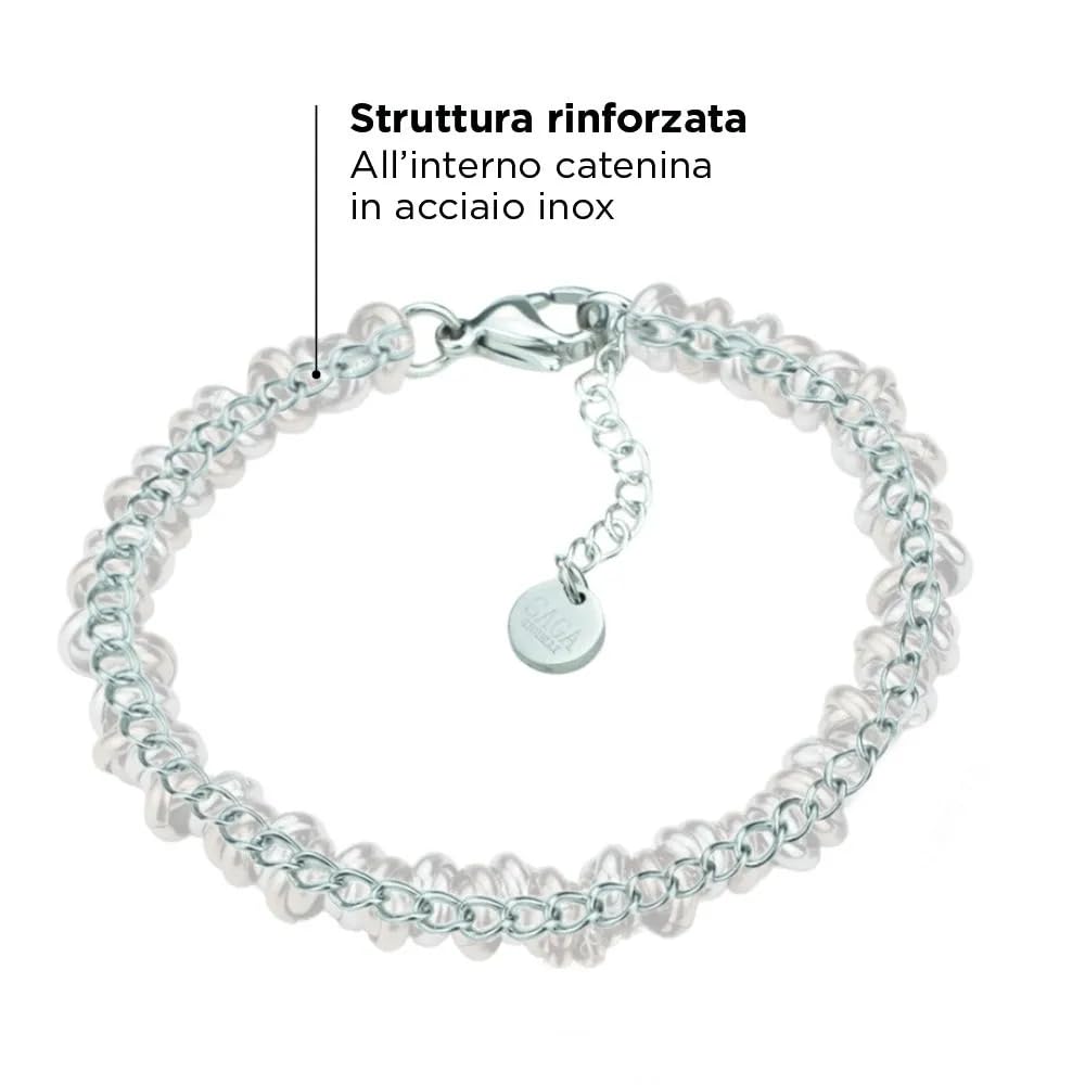 Bracciale da donna in acciaio intrecciato con nodi - My kingdom