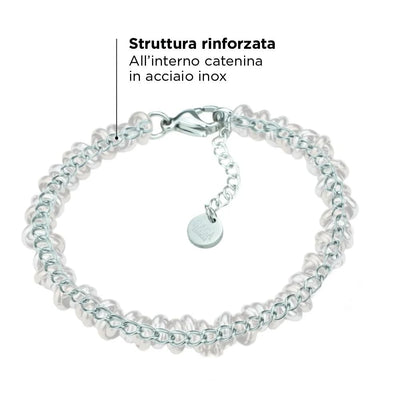 Bracciale da donna in acciaio intrecciato con nodi - My kingdom