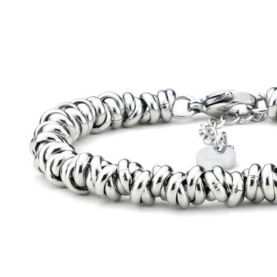 Bracciale da donna in acciaio intrecciato con nodi - My kingdom