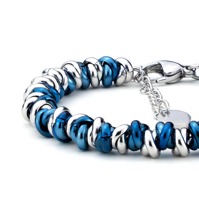 Bracciale da donna in acciaio intrecciato con nodi - My kingdom