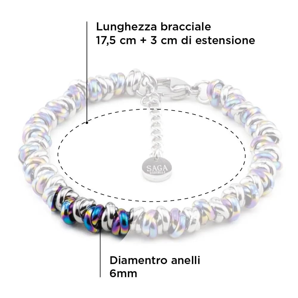 Bracciale da donna in acciaio intrecciato con nodi - My kingdom